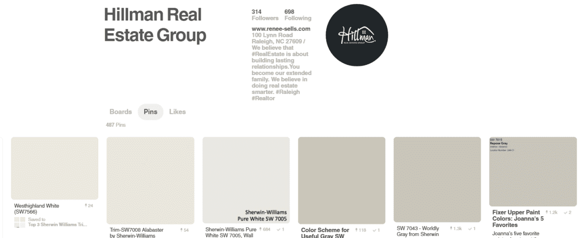 See the top Sherwin-Williams paint colors on our Hillman Real Estate Group Pinterest page!