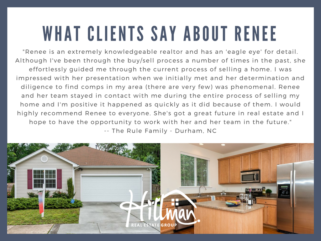 Reviews of Hillman Real Estate Group and Renee Hillman real estate agent