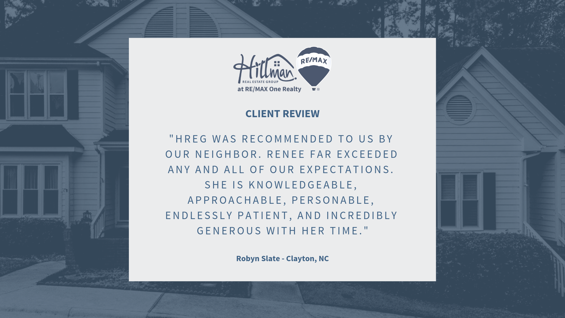 Review for Hillman Real Estate Group Renee Hillman Raleigh realtor