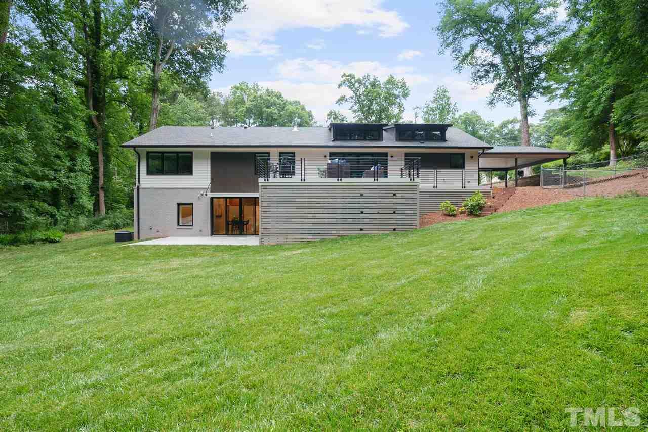 Hillman Real Estate Group's Modernist Home of the Month- 5406 Parkwood Drive Raleigh Back of House