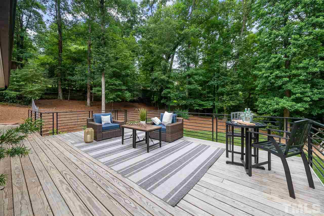 Hillman Real Estate Group's Modernist Home of the Month- 5406 Parkwood Drive Raleigh Backyard