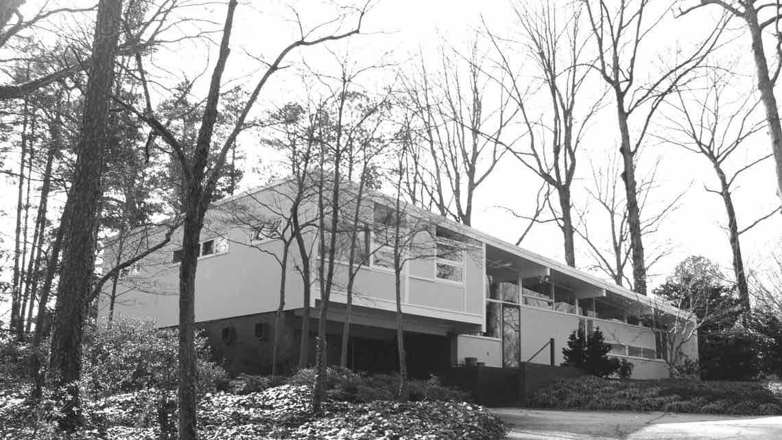 The modernist house at 606 Transylvania Ave., designed by NC State University’s George Matsumoto for and with his colleague Bill Weber, will soon be demolished. Raleigh Historic Commission. News & Observer.
